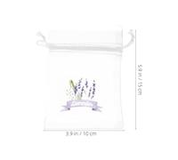 WESIEVYA Drawstring Sachet Bags with Secure Storage White 20 Pcs Elegant Packaging Gauze Empty Mesh Pouch Can Hold 30g Lavender for Lavender and Mini Flowers for Party Favour or Present