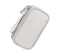 WESIEVYA Electronics Organizer Travel Case with Oxford Cloth Material and Convenient Zippers, Suitable for Chargers and USB Drives, for Home and Hotel Use, High Elastic Ring Design Grey
