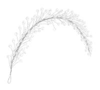 WESIEVYA Elegant Bridal Headband with Fake Pearls and Rhinestones, Aluminium Alloy Wedding Headpiece Featuring Dazzling Bright Luster, for Wedding Parties and Special Occasions