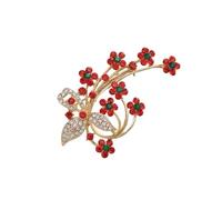 WESIEVYA Elegant Plum Blossom Brooch Ornament for Women, Alloy Material with Delicate Classic Design, for Wedding and Anniversary Accessories