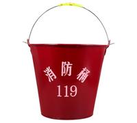 WESIEVYA Emergency Iron Sand Bucket with Lid and Handle Sturdy Metal Storage Pail for Storing Water or Ice Cubes with Excellent Bearing Capacity and Color