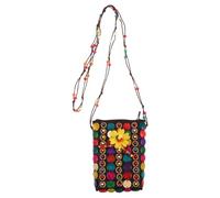 WESIEVYA Ethnic Coconut Shell Crossbody Coin Bag with Beaded Design Long Strap Boho Shoulder Purse for Women S Travel Shopping and Casual Use Handmade Handbag