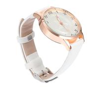 WESIEVYA Five-Pointed Star Women Watch Leather Strap Casual Wristwatch Simple White Lady Watch for Business and Daily Wear