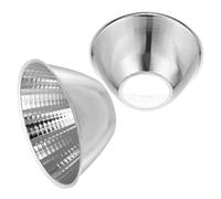 WESIEVYA Flashlight Accessory Kit 2Pcs LED Light Reflector Cup Aluminum 50X23X20Mm Diffuser Plate for Spotlight and Headlight Repair