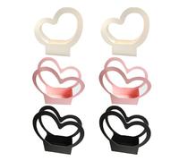 WESIEVYA Flower Arranging Containers Heart Shaped for 6pcs Multifunctional and Not Easy to Deform Made of Kraft Paper Random Color for Florists and Wedding Flower Bouquet Packaging