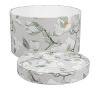 WESIEVYA Flower Bouquet Box for Wrapping Flowers Light Green Pu Elegant round with Proper Capacity and Ornaments for Mother's Day Wedding Day