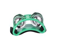 WESIEVYA Foot Tambourine Music Enlightenment for Boys and Girls Green Percussion Instrument Foot Bell Accompaniment Prop for Stage Perform