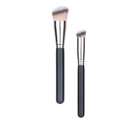 WESIEVYA Foundation Brush Set Ergonomic Design 2pcs for Quick Makeup Application with Wood and Synthetic Fiber, Multi-functional Cosmetic Brushes for Women and Professional Makeup Artists