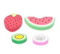 WESIEVYA Fruit Shape Bath Sponge 4Pcs Shower Sponges Exfoliating Massage for Boys and Bath Fun Experience Random Color