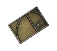 WESIEVYA Golden Ratio Geometry Brooch Pin Vintage Artistic Design for Teachers Math Stylish Badge for Backpacks Unique Retro Accessory for Stem Enthusiasts