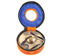 WESIEVYA Handcrafted Copper Cymbal Bells Set for Meditation and Yoga Tingsha Chimes Storage Bag for Religious Ceremonies and Sound Baths