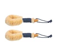 WESIEVYA Handle Sisal Bath Brush for Dry Brushing and Back Massage 2pcs with Navy Strap, Natural Fiber Exfoliating Body Scrubber Shower Brush for Skincare and Deep Cleansing