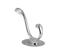 WESIEVYA Heavy Duty Stainless Steel Clothes Hook Single Wall Hanger Screw Installation Silver Coat Hook for Bedroom and Kitchen Towel Hanging