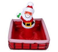 WESIEVYA Inflatable Santa Cooler with Large Capacity and Lightweight Plastic Design, Festive Party Drink Cooler for Holiday Events and Family Gatherings, Outdoor Beverage Ice Bucket