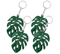 WESIEVYA Keychains Hanging Decorative Alloy Green Lightweight Chain 4pcs Key Leaf Ornaments Simple Design Lovely Pendants for and Bag Keys Bags