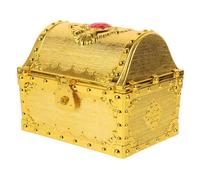WESIEVYA Large Pirate Treasure Chest Box Plastic Storage for Roleplay and Imaginative Games with Ample Space for Trinkets Candy and Small Treasures Creative Classroom Prop