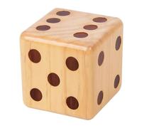 WESIEVYA Large Wooden Dice Cube Sturdy Solid Wood Detailed Carved Faces for Interactive Learning, Party Games, or Room Decoration, Lightweight and Boys and -Safe