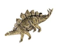 WESIEVYA Lifelike and Office for Delicate and with Simple Brass Dinosaur Figurine Stegosaurus Sculpture Golden Dinosaur Craft Statue Tabletop Decoration, Garden Ornament