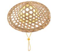 WESIEVYA Lightweight Japanese Samurai Cosplay Cap with Distinctive Weaving Hat Style, 36.5cm Bamboo Conical Hat for Farming and Events, Maintains Shape Perfectly