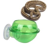 WESIEVYA Lizard Foods Feeder and Small Pet Drinking Bowl with Suction Cup Attaching, Abs Material, 1.5kg Weight, Suitable for Turtle and Scorpion Feeding Food or Water in Terrariums