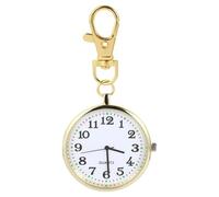 WESIEVYA Luminous Keychain Watch Key Ring Watch Key Chain Pocket Quartz Glass Metal Large Dial Design Lightweight with Keychain Accurate Timekeeping Easy Viewing for Wife and Grandma