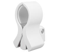 WESIEVYA Microphone Mount Microphone Holder for Stand Mic Clamp Plastic Secure Grip Wide Compatibility with 5/8"+3/8" Screw Adapter for 32-60mm Mic Diameter, White, for Studio and Live