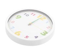 WESIEVYA Modern Style Analog Wall Clock for Arabic Numerals Silent Non Ticking Educational Hanging Clock for Home Kindergarten Classroom Early Learning and Bedroom Decor