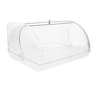 WESIEVYA Multifunctional Plastic Bread Box for Homemade Bread with Roll-up Lid Freshness Preservation Aesthetic Practical Design for Kitchen Countertop Storage