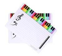 WESIEVYA Music Dry Erase Boards 2 Sheets 11.2x11.2 Inches Magnetic Five-line Stave Whiteboards for Home Music Notation and Practice