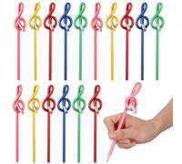 WESIEVYA Musical Notes Pencils 20 Pcs Assorted Colour Pencils and Students with Smooth Writing and Use, Assorted Colour for Birthday Party Favour Or Classroom Reward