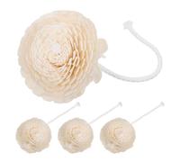 WESIEVYA Natural Aromatherapy Essential Oil Diffuser with Cotton Rope and Reed Flowers, Chrysanthemum Style for Bedroom and Office, Wood Flower Refill Set