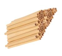 WESIEVYA Natural Reed Bee Tubes Smooth Lines Replacement Nesting Tubes 50pcs Lightweight and Beige with Providing Comfortable Habitat for Bees in Outdoor Parks