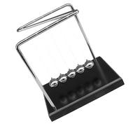WESIEVYA Newton’S Cradle Pendulum Ball - Large 18X11.8X18.2Cm Z-Shaped Solid Wood Physics Experiment, Swinging Balanced Balls Desktop Science Learning Gadget for Office and School