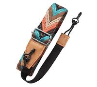WESIEVYA No Drill Adjustable Double Ukulele Strap Multi Color Jacquard Woven Shoulder Belt for Ukuleles Soft Comfortable Material Balance and Grip