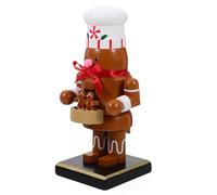 WESIEVYA Nutcracker Man Decoration Desk Colour Decor Coffee Ornament Wooden Gingerbread Figurine Christmas for Seasonal Christmas Atmosphere Home