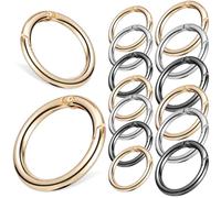 WESIEVYA O Ring Snap Clip Hooks with Glossy Surface 30 Pcs round Carabiners Clips and Metal Material, Sturdy and Not Easy to Break for Bag Handbag Keychains for Craft Making and Bag Strap