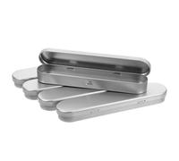 WESIEVYA Pencil Case Set Pen Holders 5pcs Tinplate with Protection and Waterproof Features Modern Sleek Style for School the Go Stationery Organisation