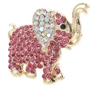 WESIEVYA Pink Elephant Brooch Pin for Women, Zinc Alloy Corsage with Versatile Accessory Feature and Resistant to Fading, for Suits and Clothing, Adorable and Fashionable Animal Shawl