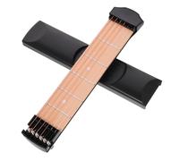 WESIEVYA Pocket Guitar Chord Practice Tool Portable Finger Strength Trainer for Beginner Guitar Players with Black Case