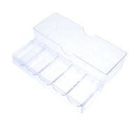 WESIEVYA Poker Chip Storage Box PS Organizer with Five Grid Design for Easy Access and Classified Placement at Game Sessions