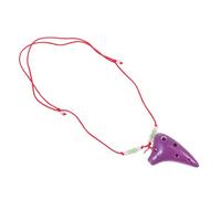 WESIEVYA Portable Dolomite Ocarina Musical Instrument for Beginners, Easy to Learn 6-hole Mini Flute with Lanyard, Sturdy Purple Traditional Wind Instrument for Music Learners Random Color