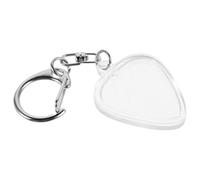 WESIEVYA Portable Guitar Pick Storage Box with Heart-Shaped Keychain Clear Standard Holder for Secure Fit Guitar Picks Protects from Wear for Music Enthusiasts and Players