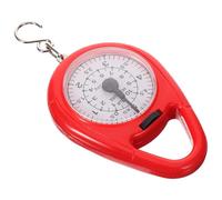 WESIEVYA Portable Mechanical Luggage Scale Handheld Mini Hanging Weighing Scale with Hook Red Compact Travel Weight Tool