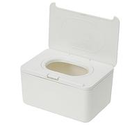 WESIEVYA Portable Wipes Dispenser Box with Lid, Refillable Tissue Storage Case for Travel and Home Use, Sealed Paper Towel Holder, White Compact Wipe Case for Baby Care and On-The-go