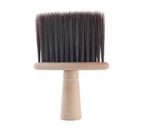 WESIEVYA Portable Wooden Handle Neck Duster Brush for Broken Hair Cleaning with Schima Superba and Nylon Material, Easy to Clean Hair Removal Brush Suitable for Barber Shops and Homes