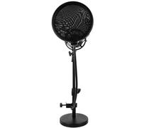 WESIEVYA Professional Microphone Rack Adjustable Tabletop Microphone Bracket Metal Mic Filter Sturdy Mic Stand Black Reduce Vibration and Noise for Audio Recording Studios