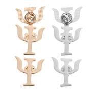 WESIEVYA Psychology Brooch Pins 6Pcs Alloy Vintage Lapel Badge for Nurses and Doctors Sturdy Backpacks Accessory Collection