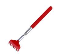 WESIEVYA Red Extendable Body Scratcher Stainless Steel Telescoping Scratching Stick with Wide Rake Head for Relieving Itching, Compact Back Massager for Parents and Pregnant Women at Home