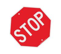 WESIEVYA Reflective Red Octagonal Stop Sign Board Made of Sturdy Aluminum Plate for Road Construction and Tractor Use, Keeps Passengers Safe and Alerts Motorists