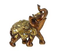 WESIEVYA Resin Elephant Statue for Home Decor Featuring Lovely Ceremonial Clothes and Desktop Decoration for Tea House Or Living Room Symbolizing Luck and Feng Shui Charm
